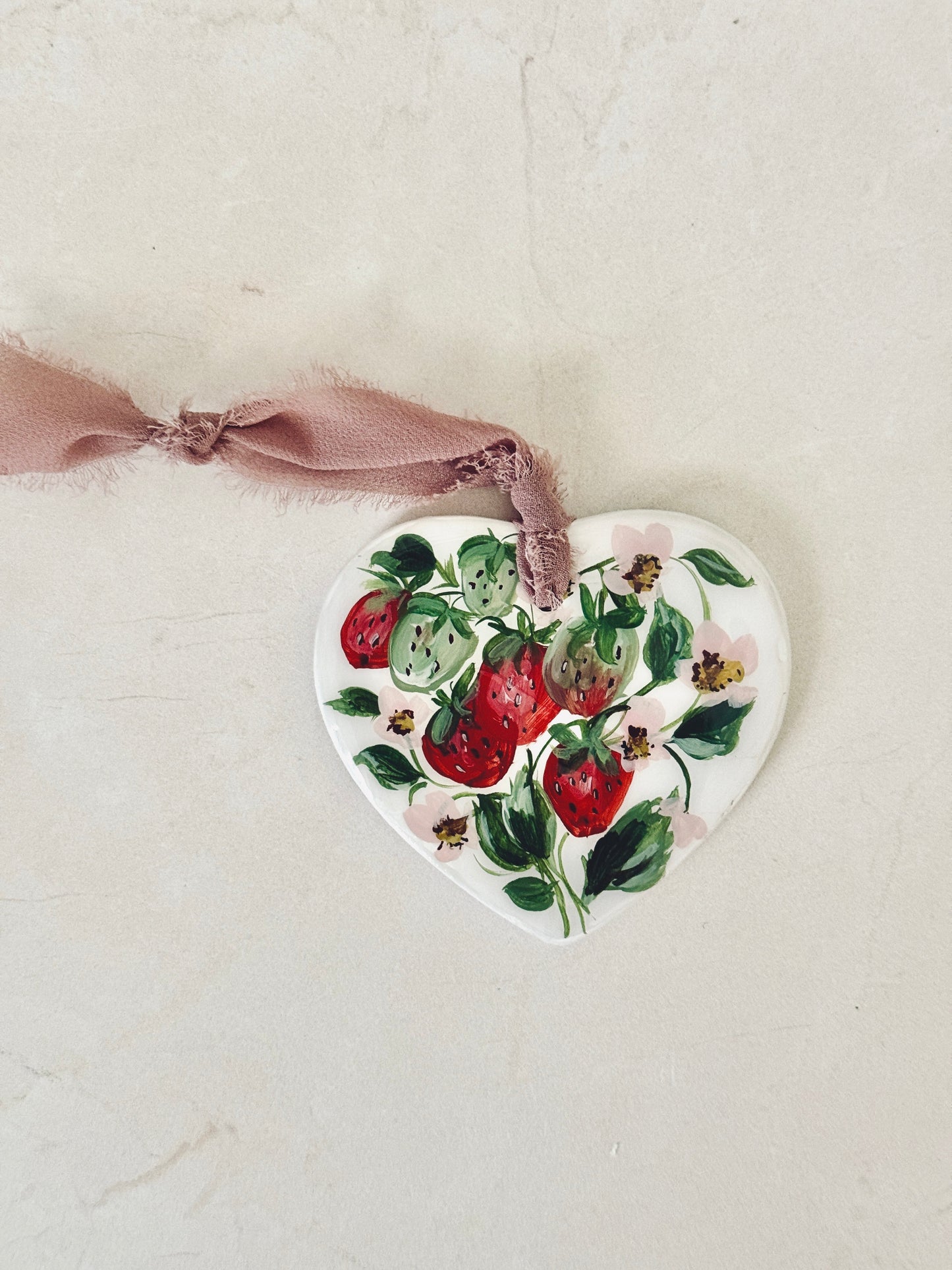 Strawberry Heart Ornament