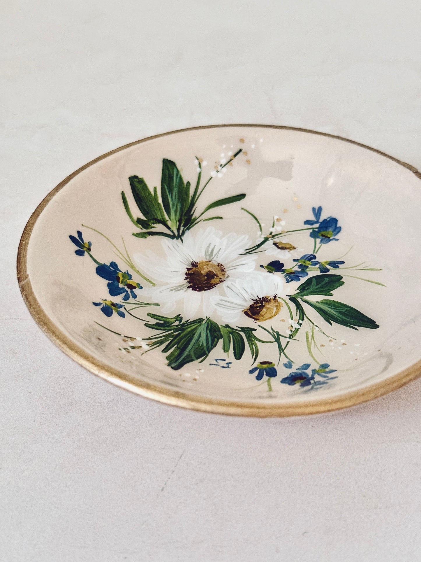 Daisy Lavender Trinket Dish