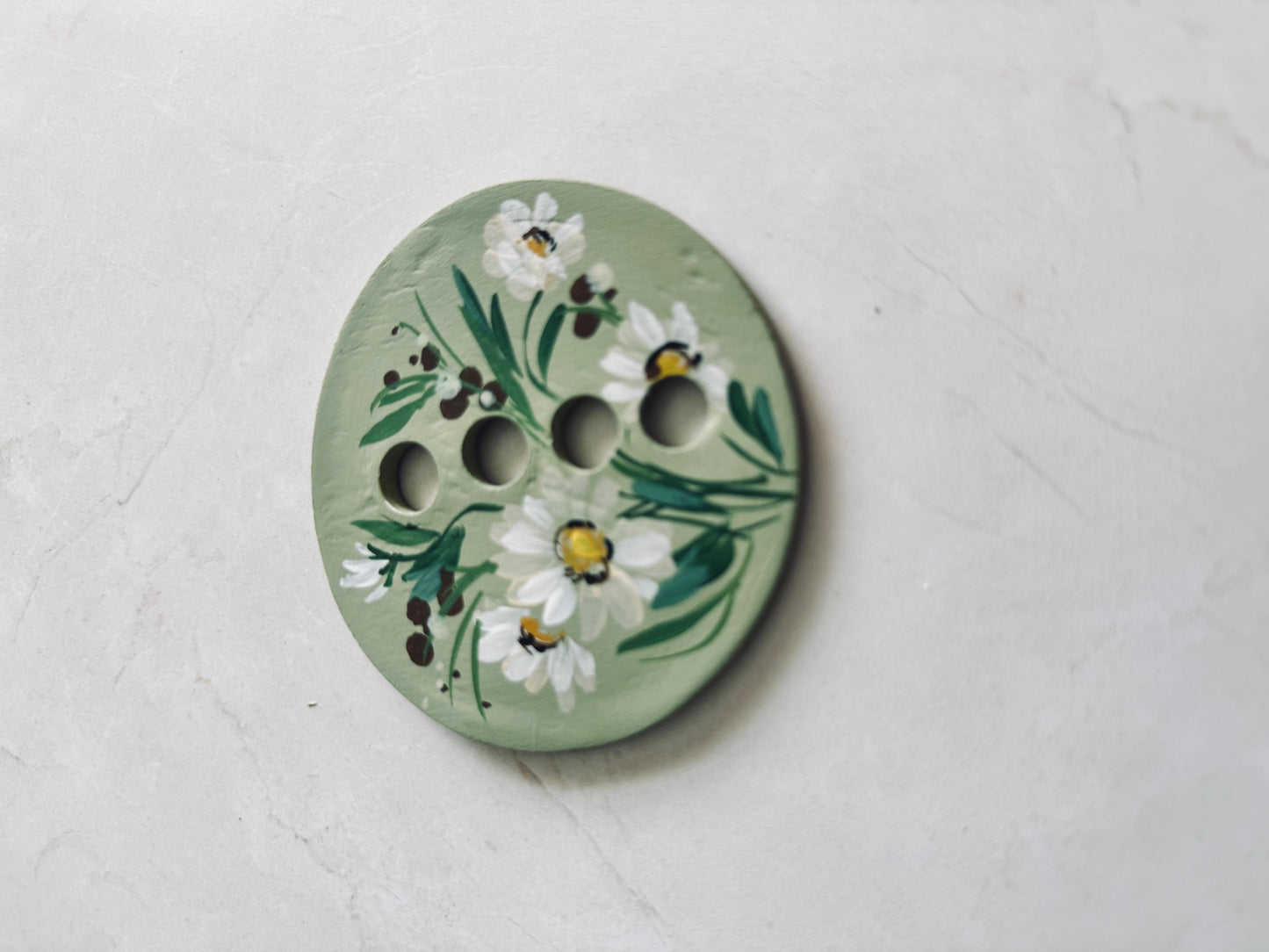 Sage Daisy Flower Frog no 4