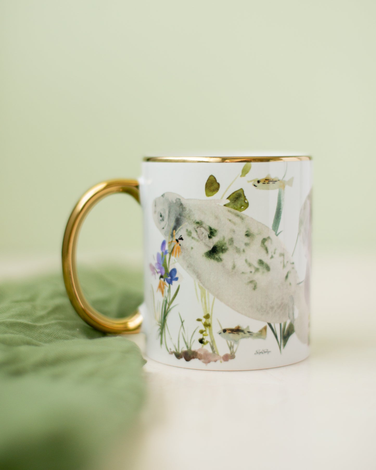 Whimsical Manatees Mug