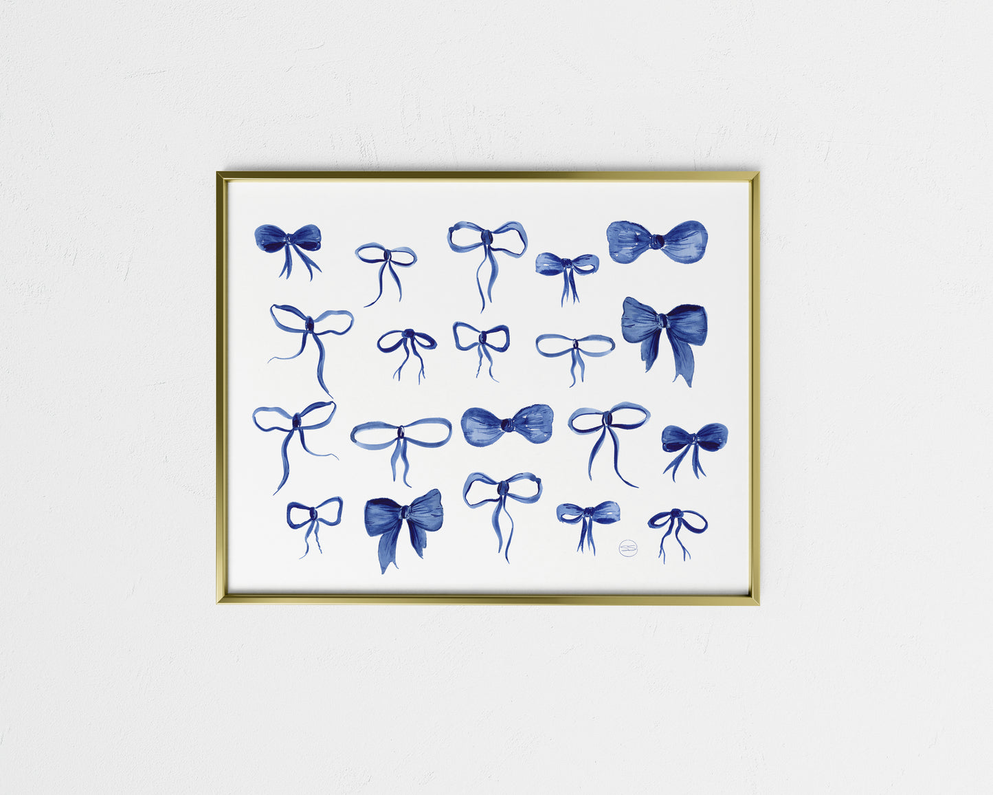 Blue Bows Giclee Print
