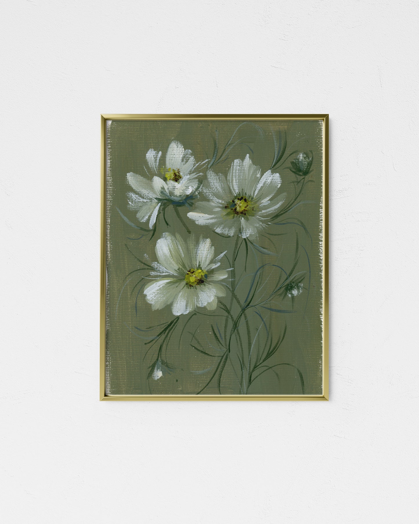 Cosmos on Olive Giclee Print