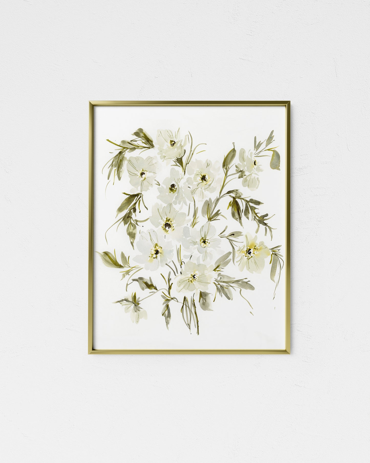 White Florals Giclee Print