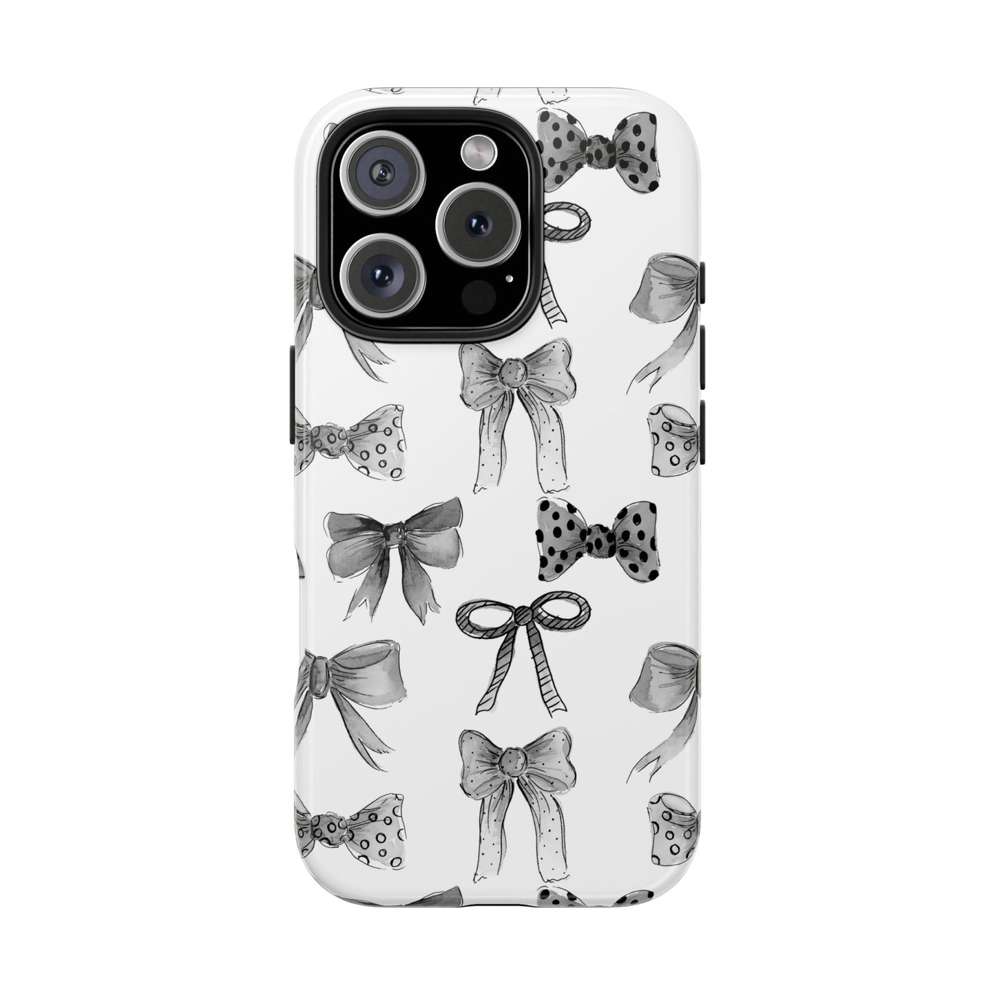 Black and White Bows Phone Case