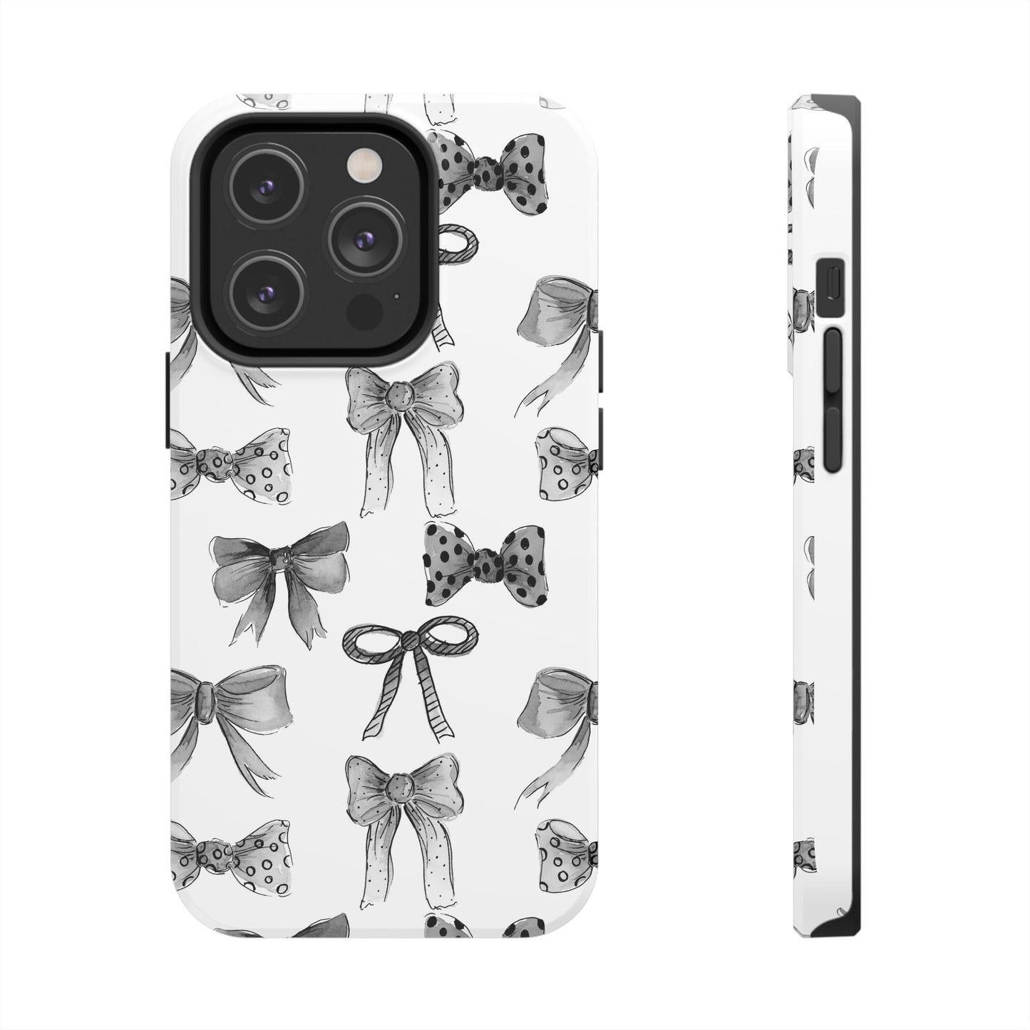 Black and White Bows Phone Case