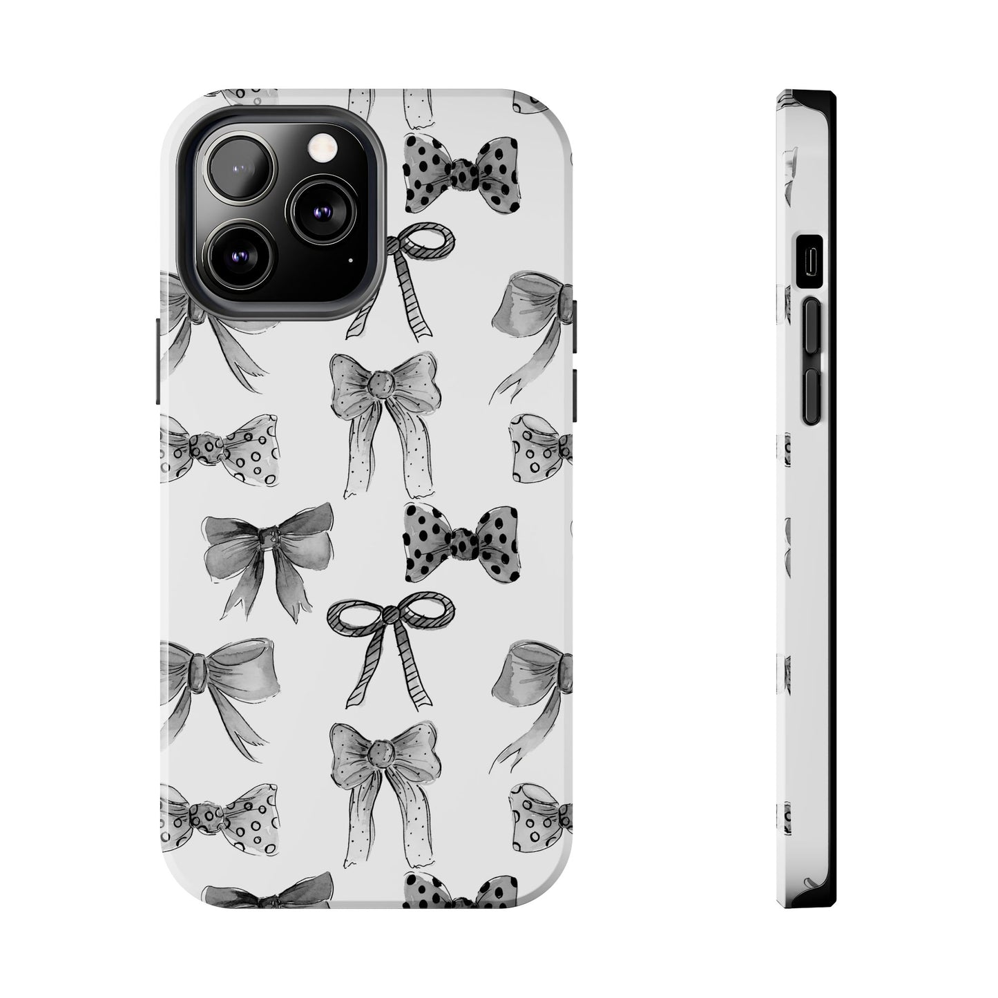 Black and White Bows Phone Case