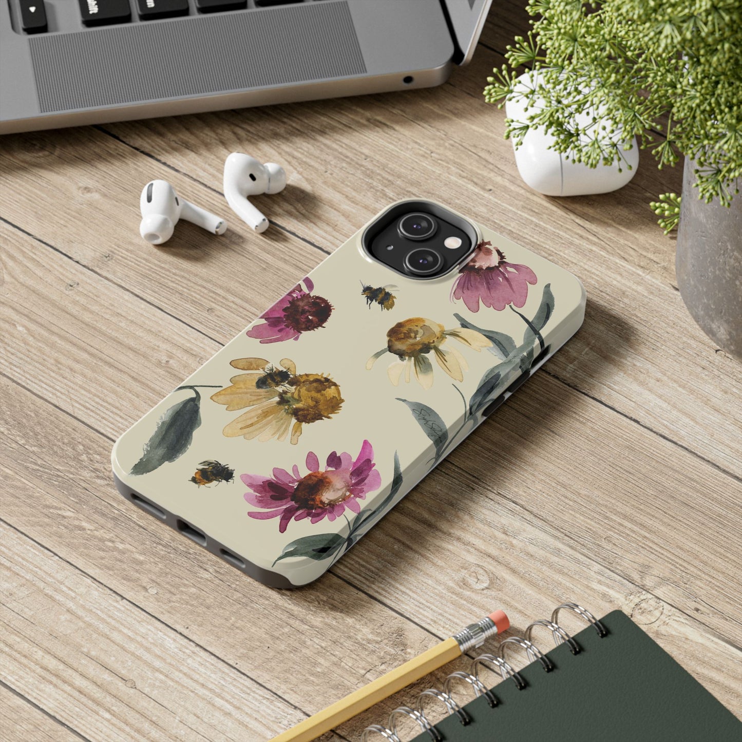 Bumblebee Echinacea Phone Case