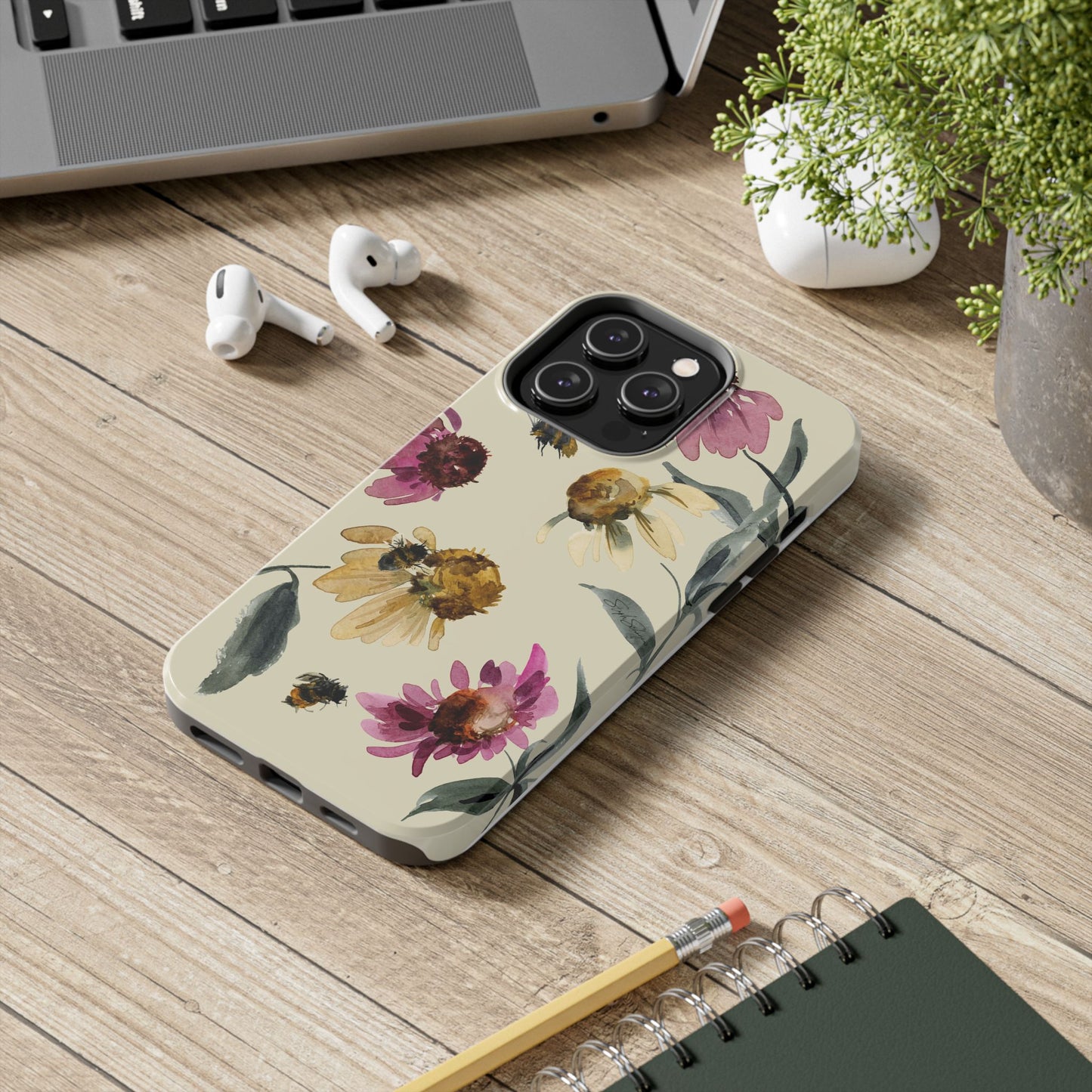 Bumblebee Echinacea Phone Case