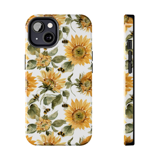 Sunflowers and Bees Phone Case