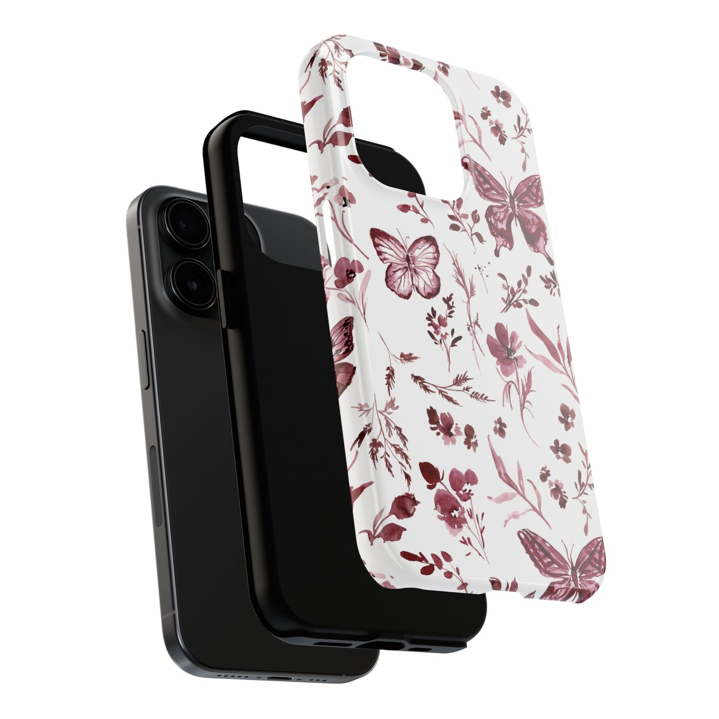 Monochrome Butterfly Phone Case