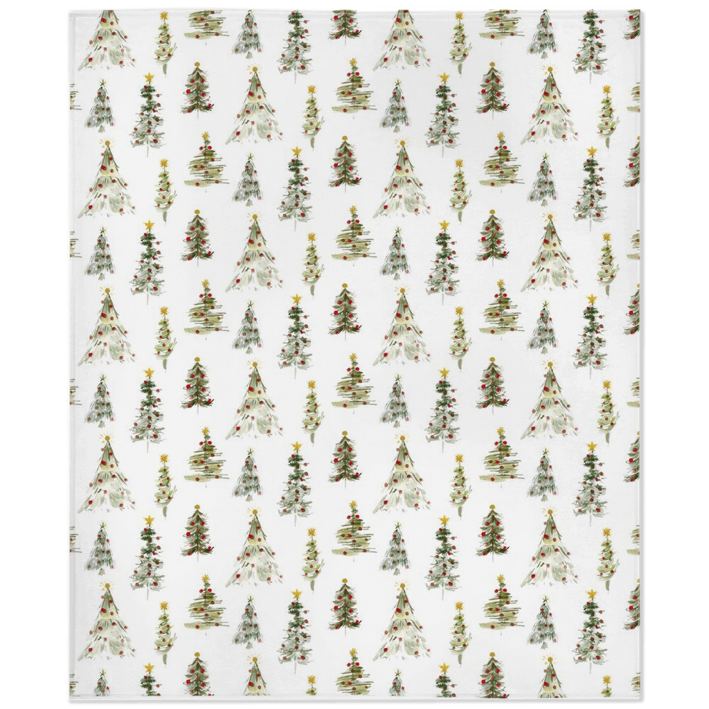 Quirky Christmas Trees Blanket