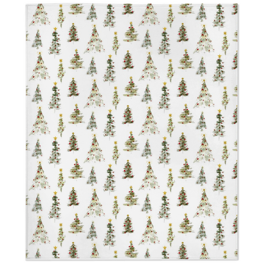 Quirky Christmas Trees Blanket