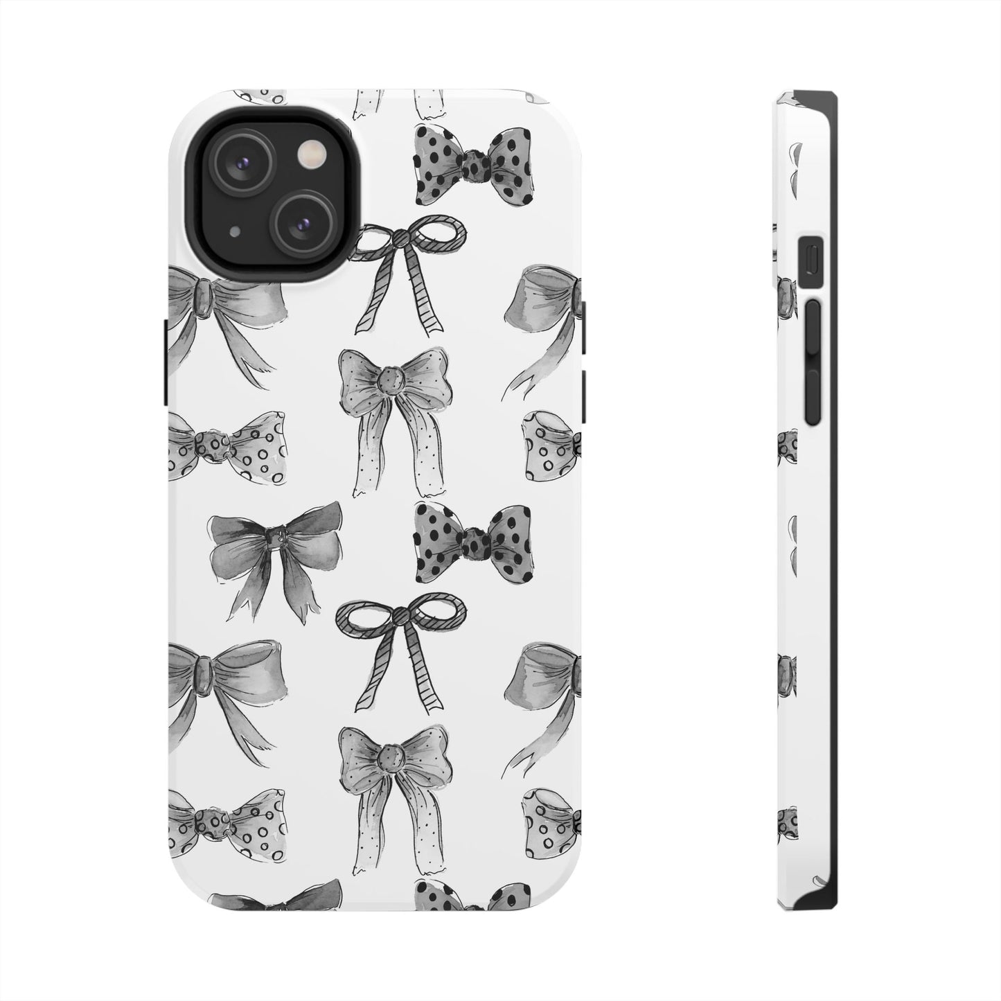 Black and White Bows Phone Case