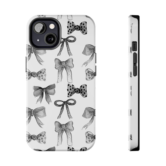 Black and White Bows Phone Case