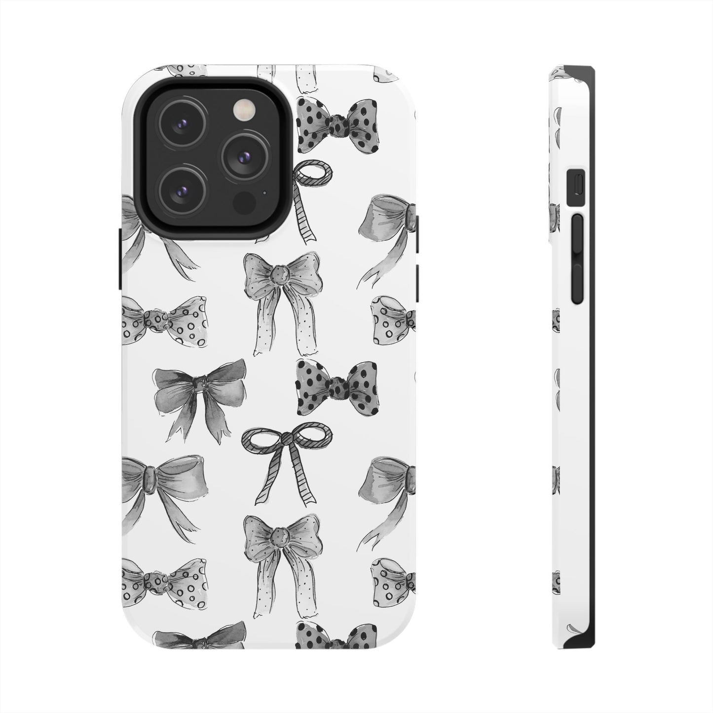 Black and White Bows Phone Case