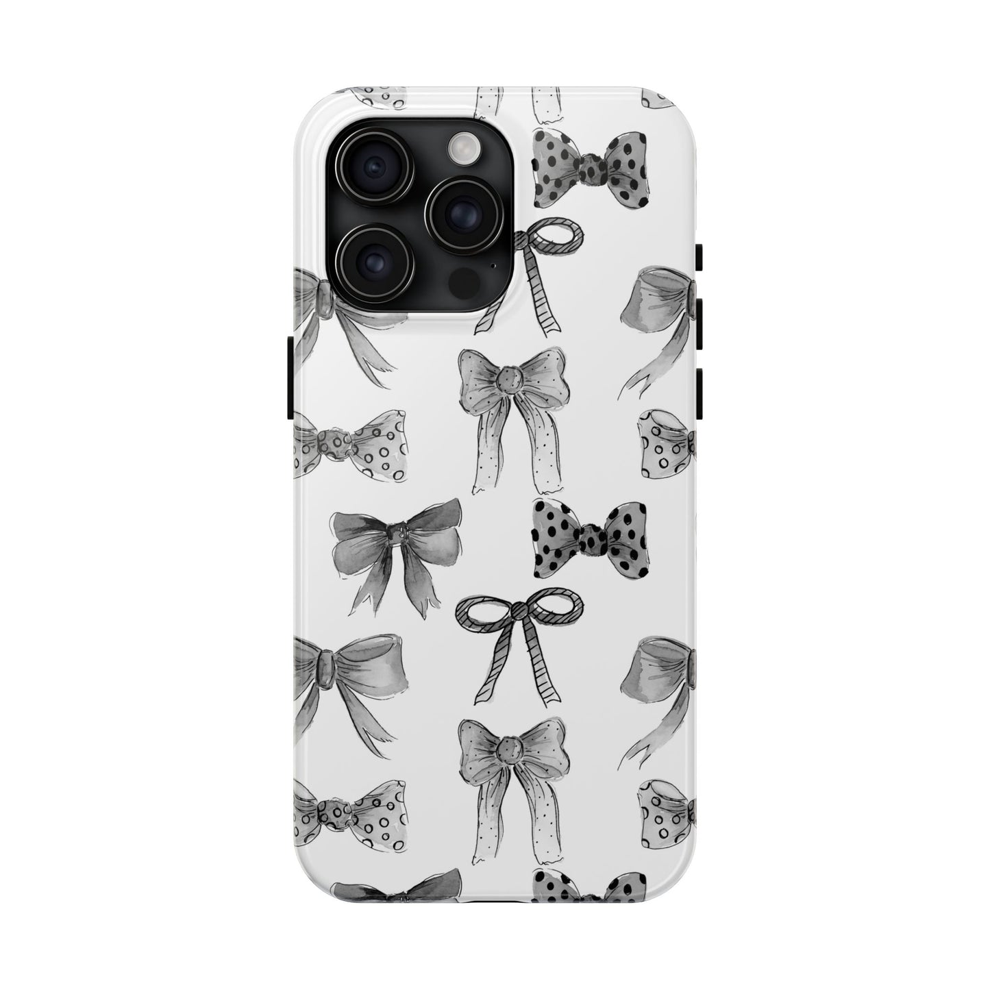 Black and White Bows Phone Case