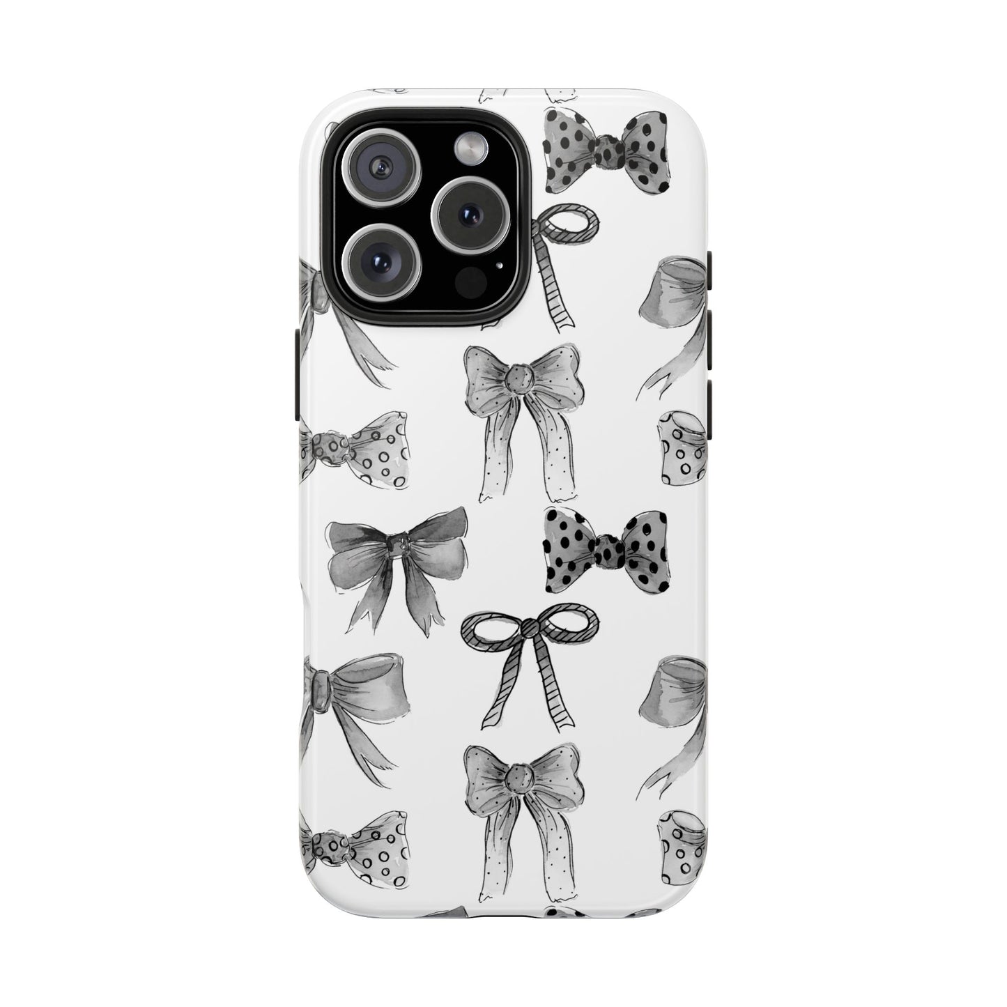 Black and White Bows Phone Case