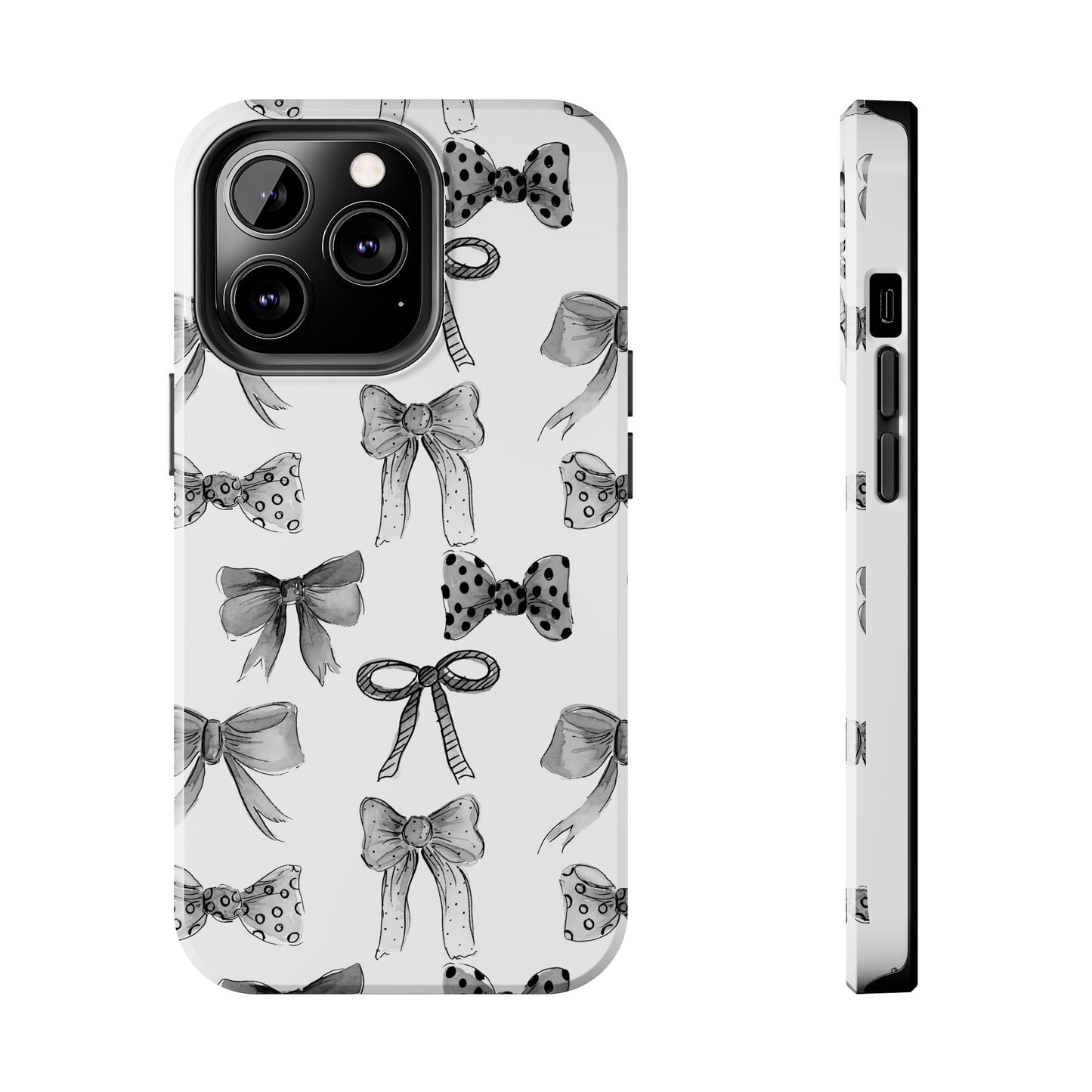 Black and White Bows Phone Case