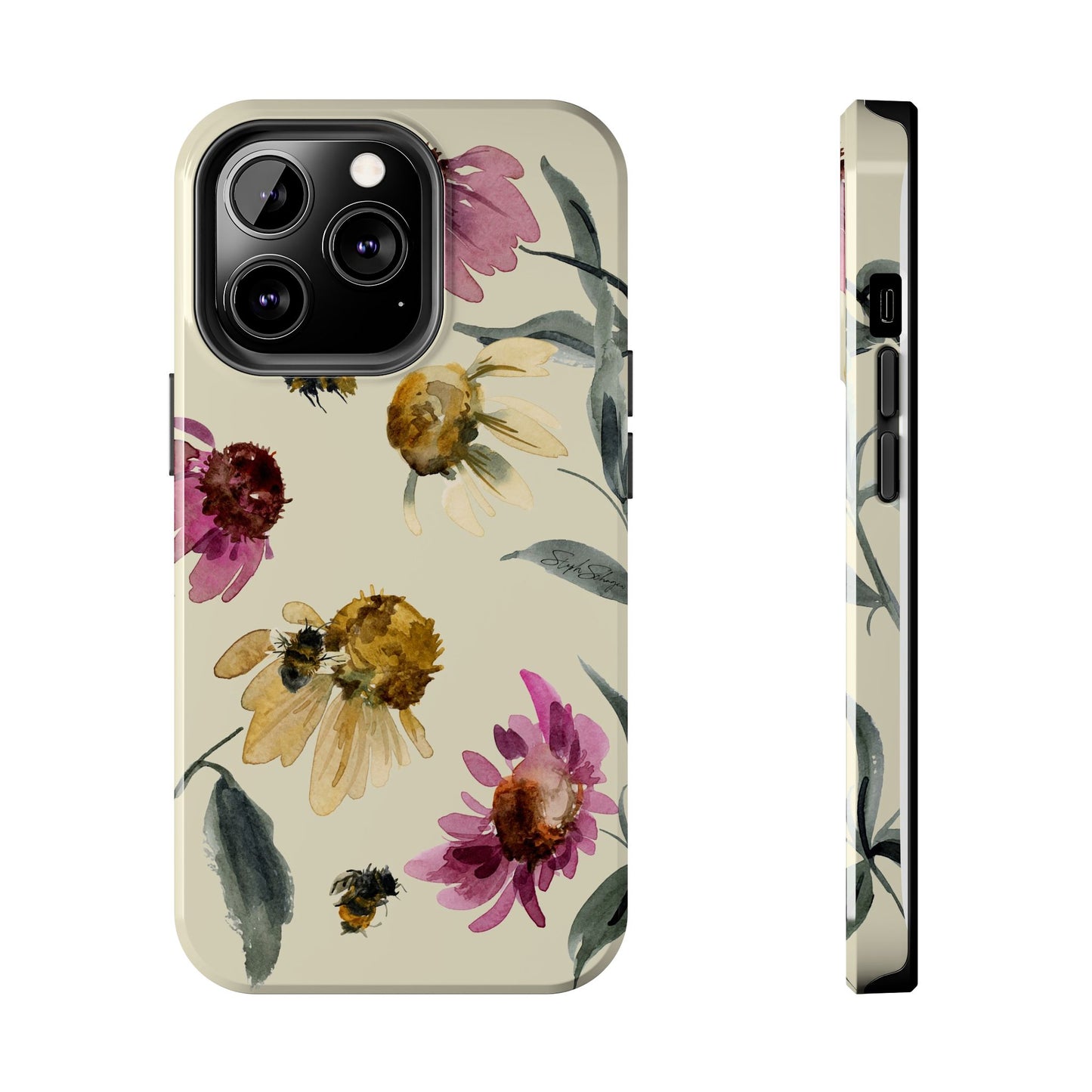 Bumblebee Echinacea Phone Case