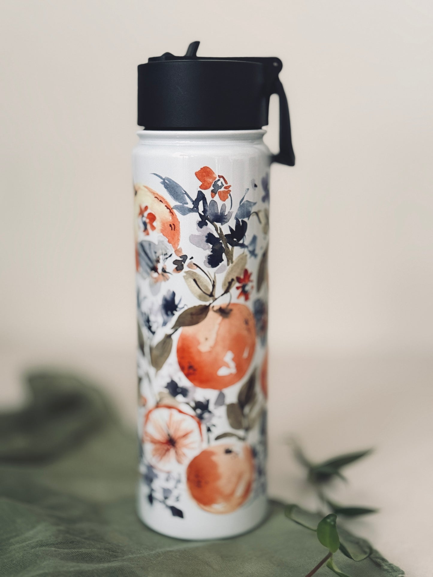 Orange Blossom Stainless Steel Tumbler