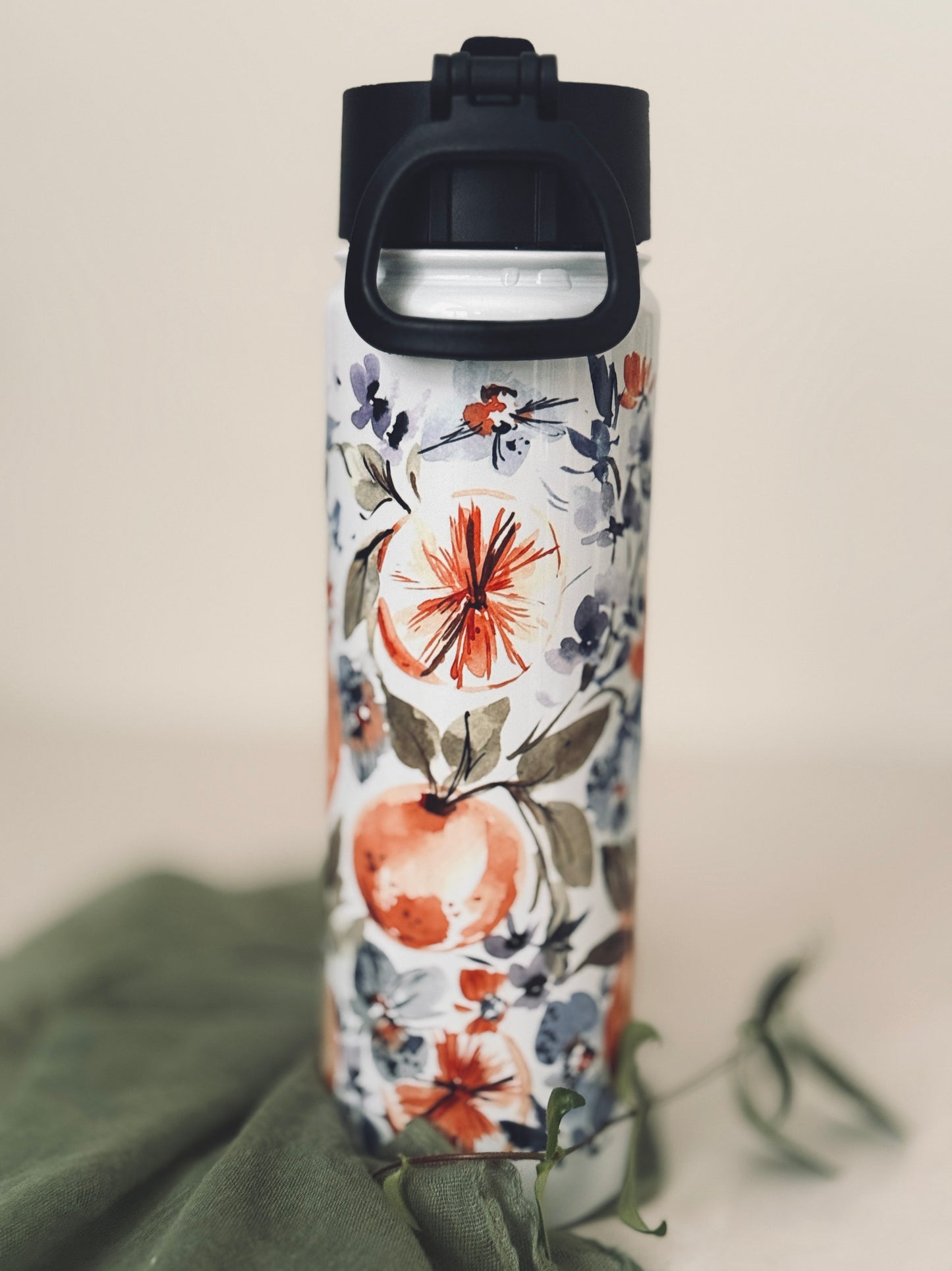 Orange Blossom Stainless Steel Tumbler