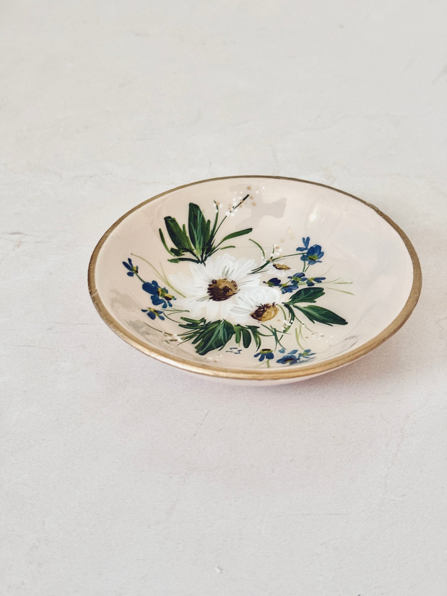 Daisy Lavender Trinket Dish