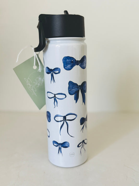 Blue Bow Stainless Steel Tumbler