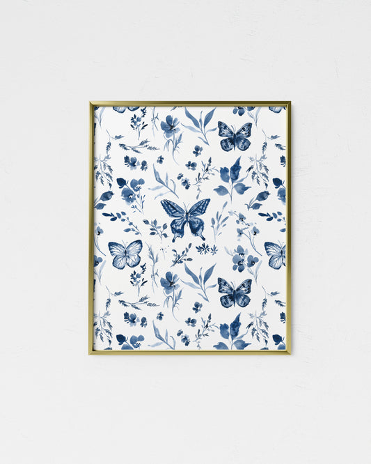 Monochrome Butterfly Print