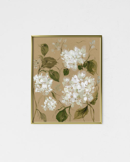 Kraft Hydrangeas Giclee Print