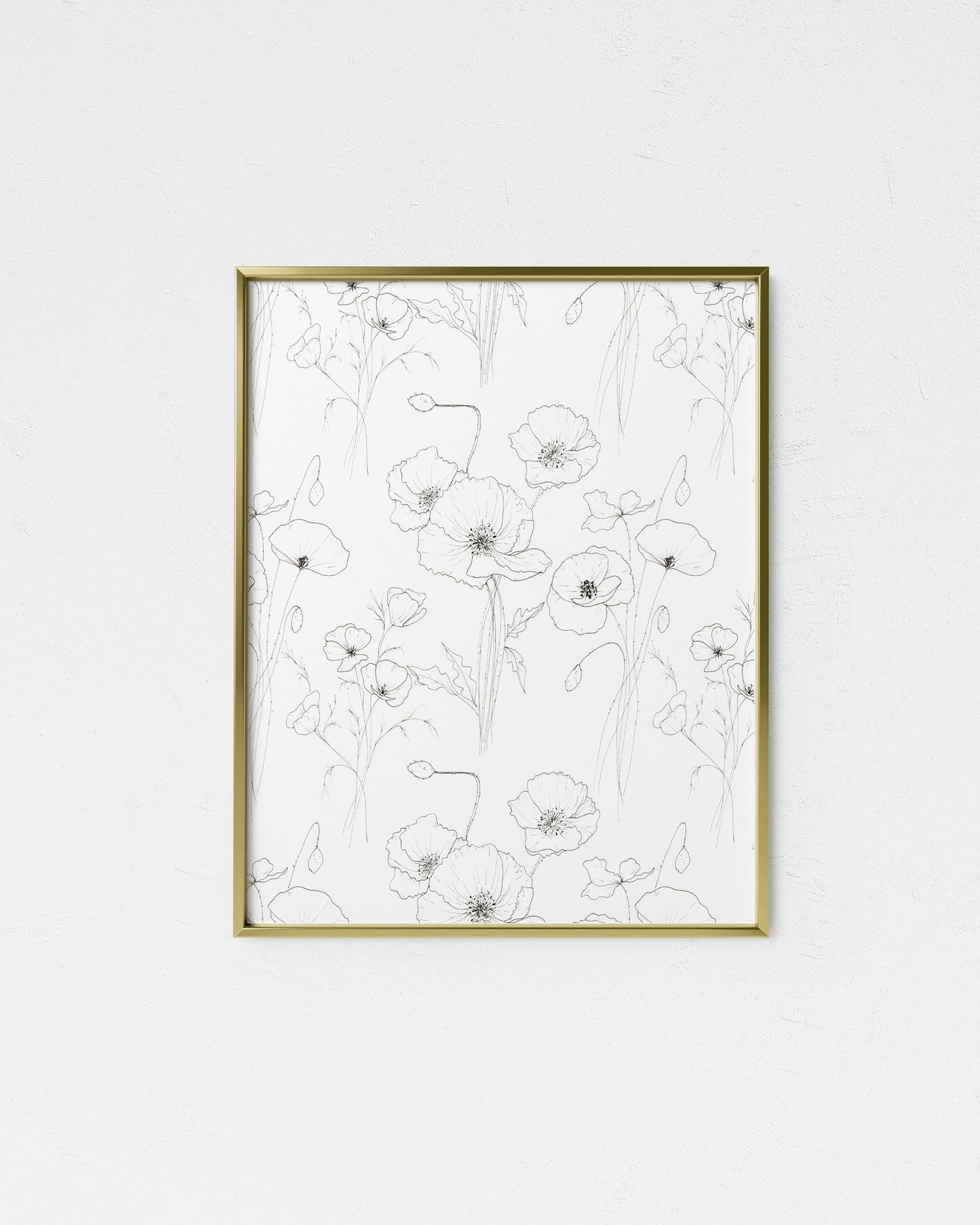 Inked Poppies Giclee Print