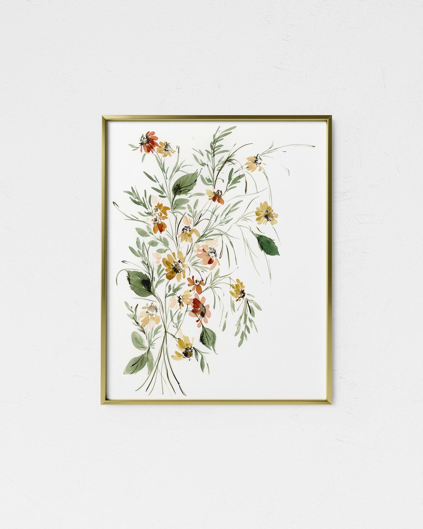 Daisy Wildflower Bouquet Giclee Print